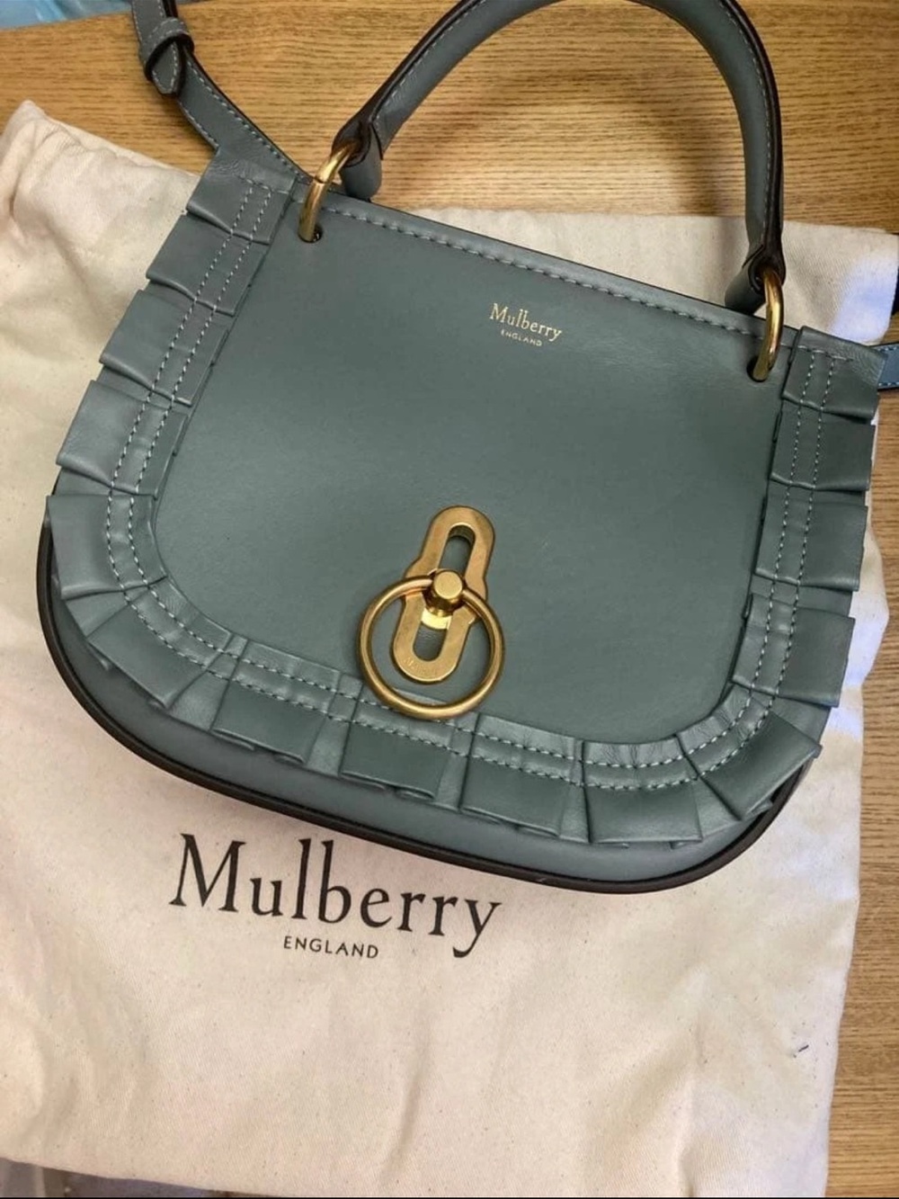 Mulberry Small Leather Satchel in Sage